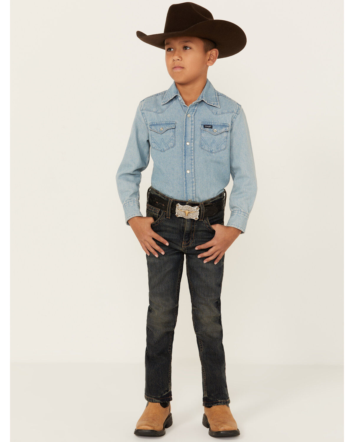 Boys' Cody James Little Barn Sour Dark Wash Slim Stretch Straight Jean