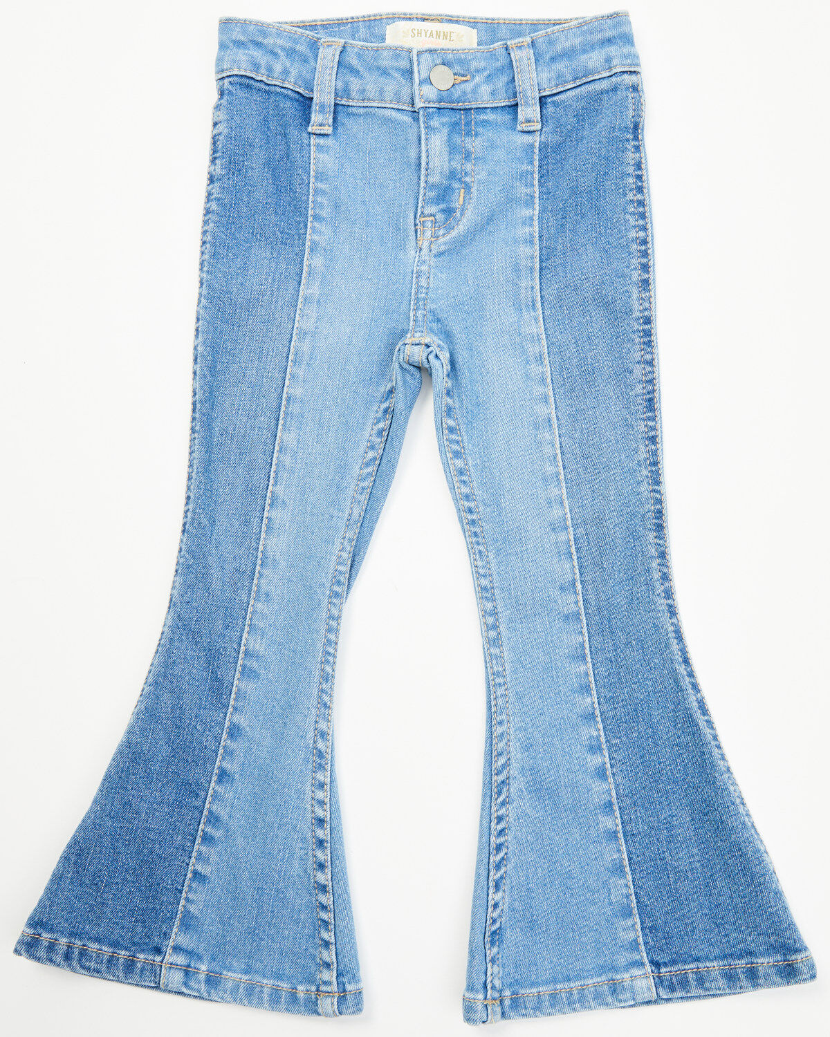 Girls' Shyanne Toddler Medium Wash Seraphina Blocked Stretch Denim Jea