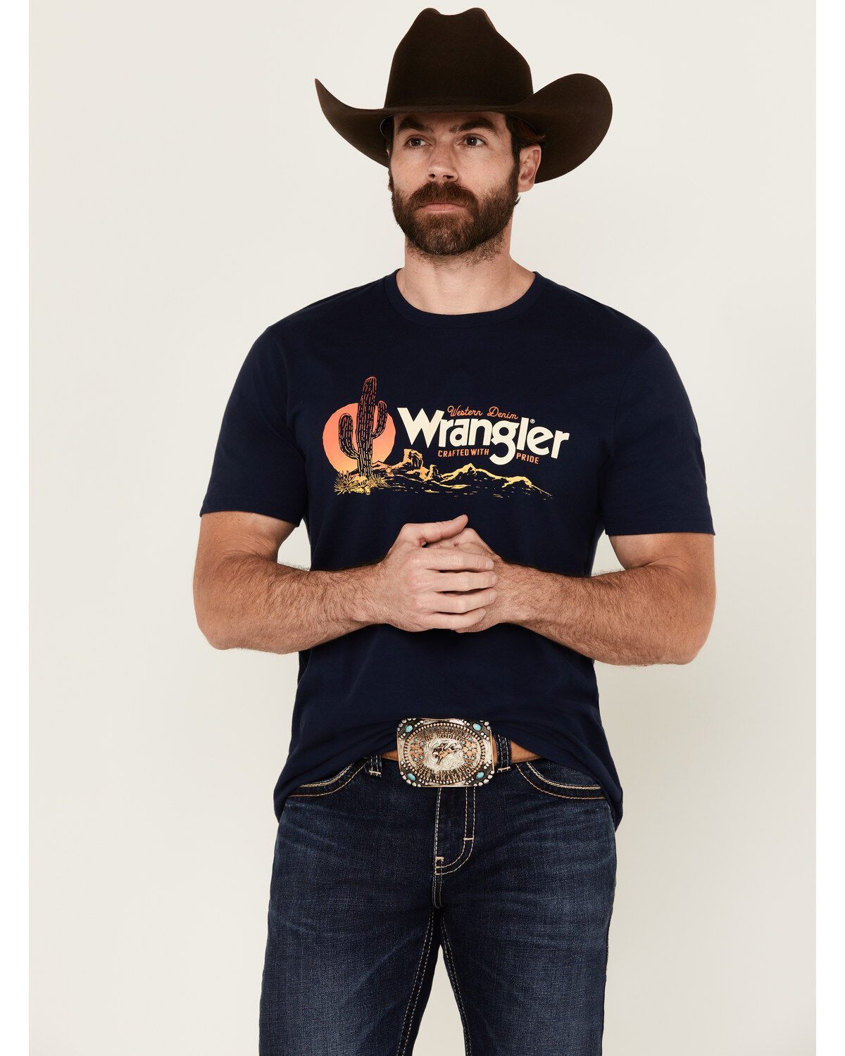 Men's Wrangler Boot Barn Exclusive Scenic Logo Short Sleeve Graphic T-
