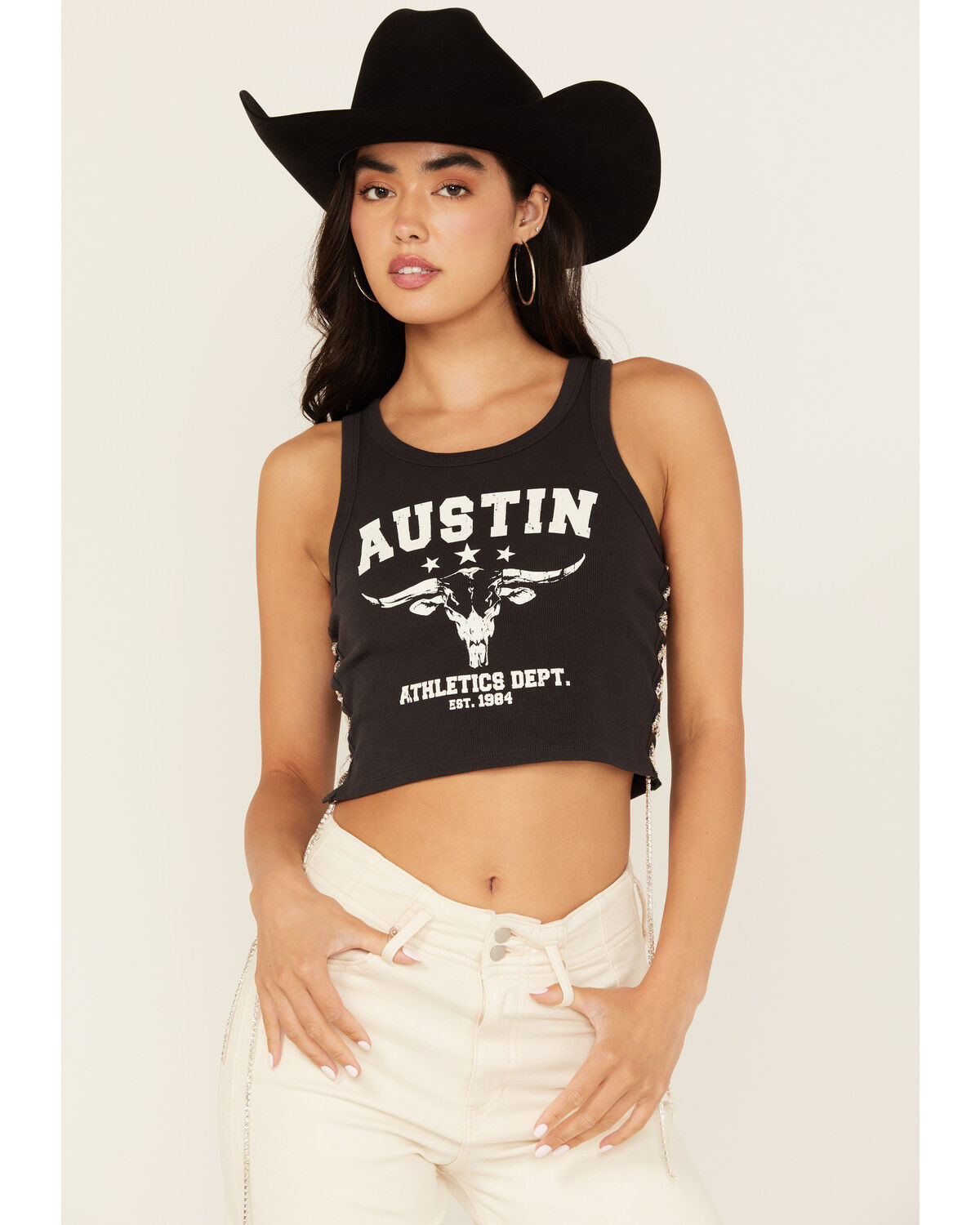Women's Blended Austin Lace-Up Graphic Tank