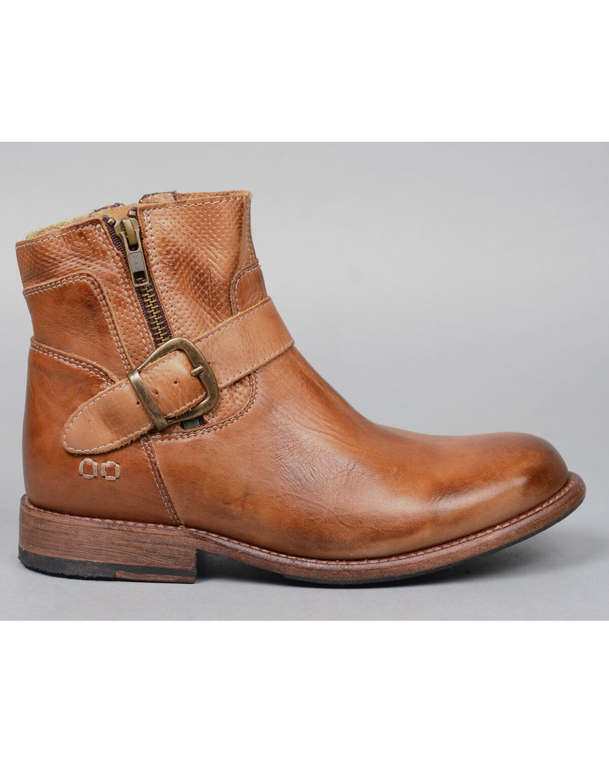 Women's Bed Stu Becca Side Zip Buckle Boots - Round Toe