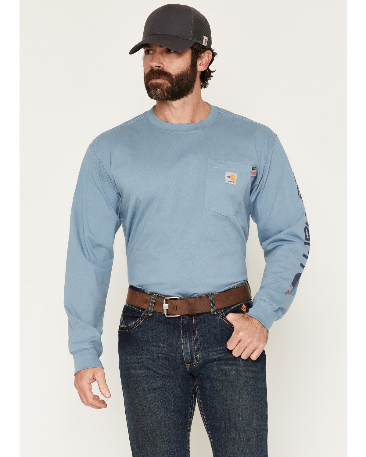 Men's Carhartt FR Force Irvine Loose Fit Logo Long Sleeve Graphic Work