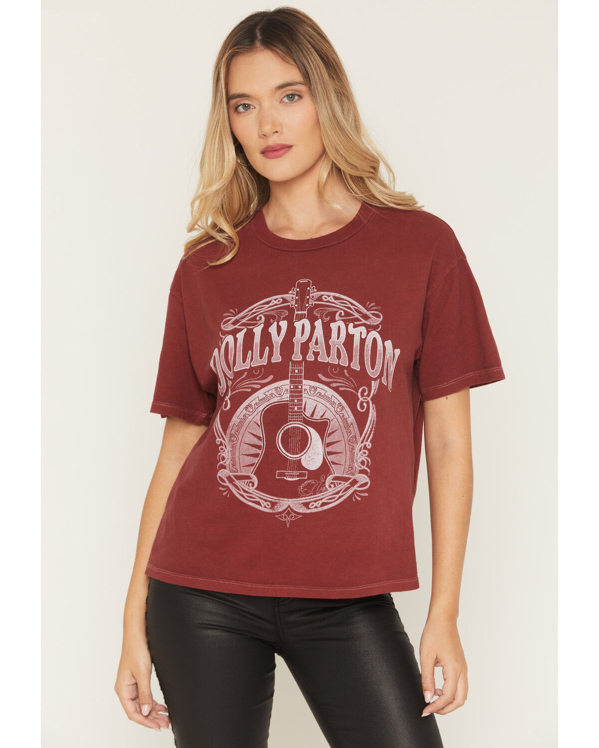 Women's Goodie Two Sleeves Dolly Guitar Short Sleeve Graphic Tee