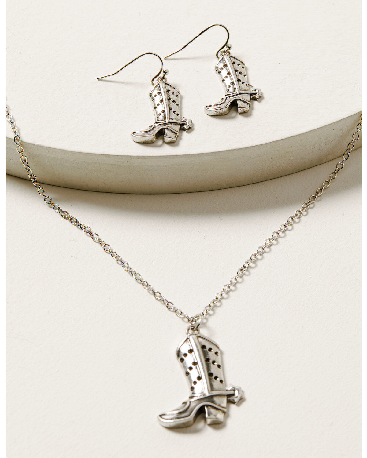 Women's Shyanne Cowgirl Boot Pendant Necklace & Earring Set