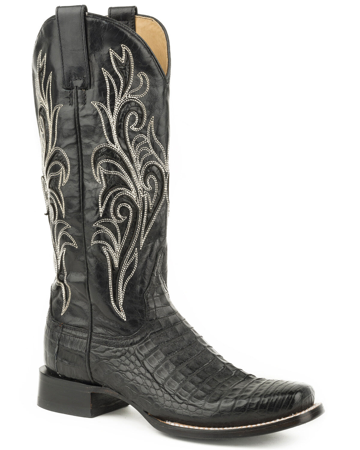 Women's Stetson Clarisa Exotic Caiman Belly Skin Boots - Square Toe