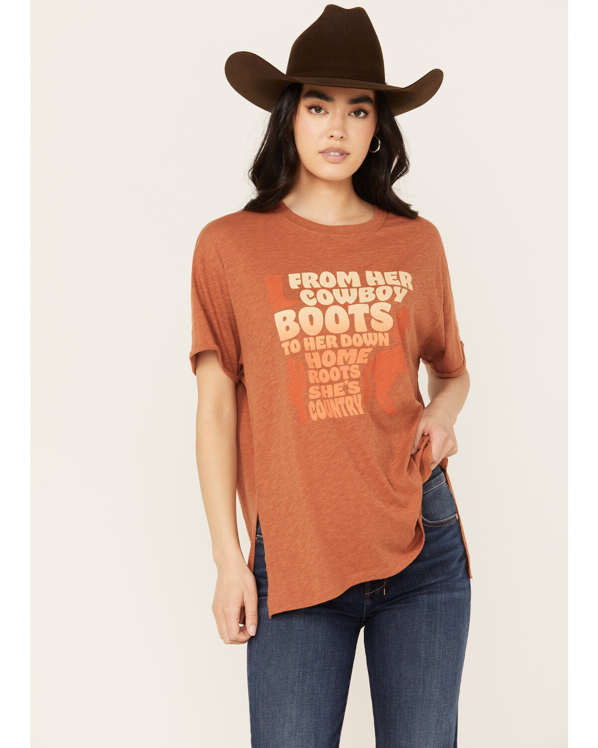 Women's White Crow She's Country Short Sleeve Graphic Tee