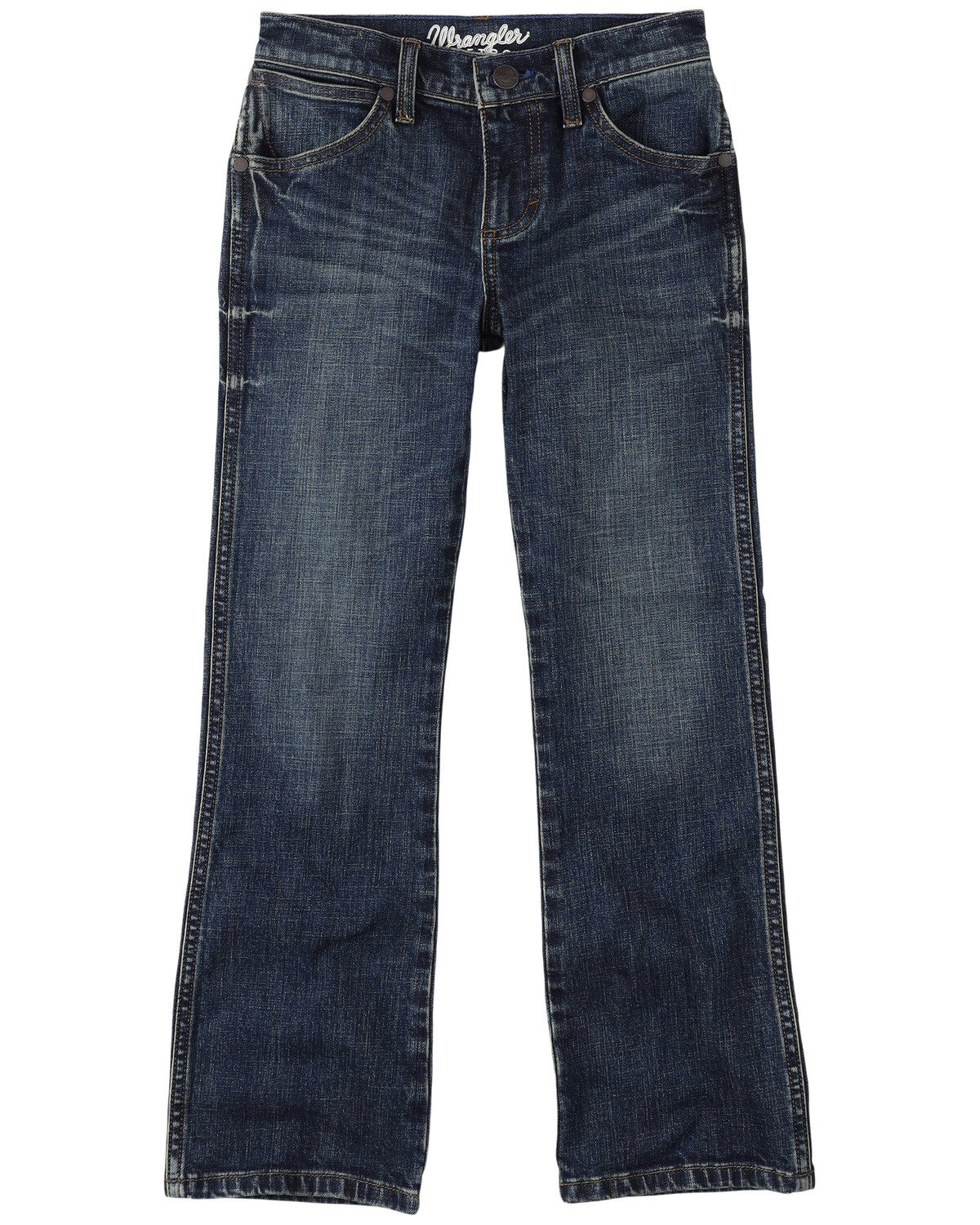 Boys' Wrangler Little Layton Dark Wash Slim Bootcut Jeans