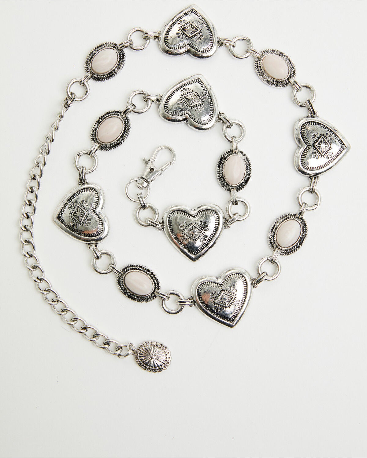 Girls' Shyanne Heart Concho Chain Belt