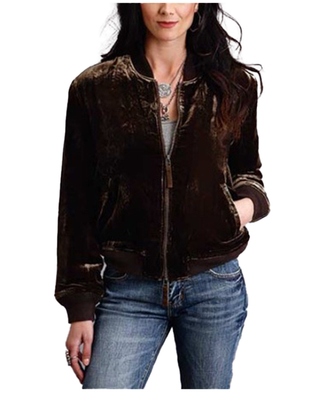 Women's Stetson Velvet Bomber Jacket
