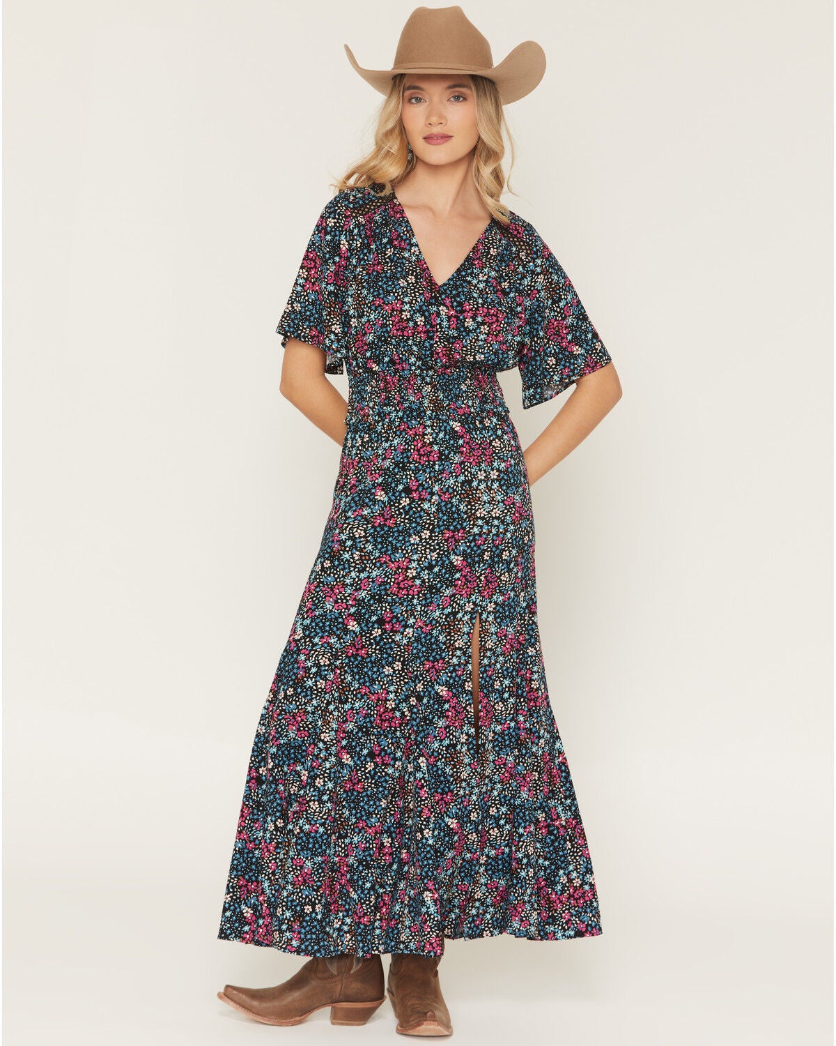 Women's Idyllwind Soleil Floral Side Slit Maxi Skirt