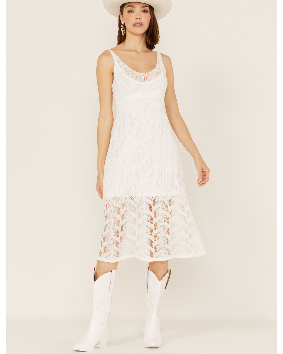 Women's Sadie & Sage Kailani Crochet Knit Midi Dress
