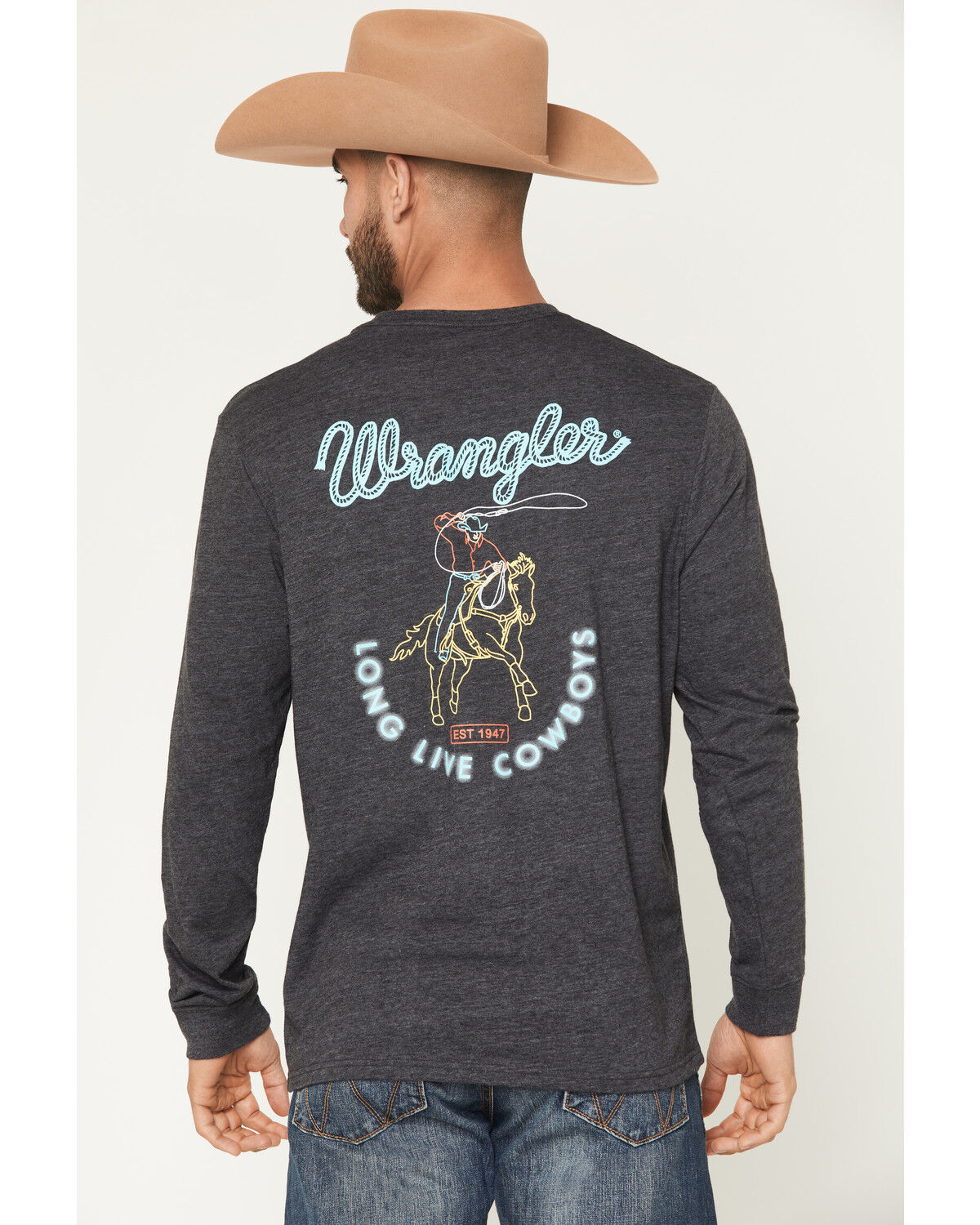 Men's Wrangler Long Live Cowboys Long Sleeve Graphic T-Shirt