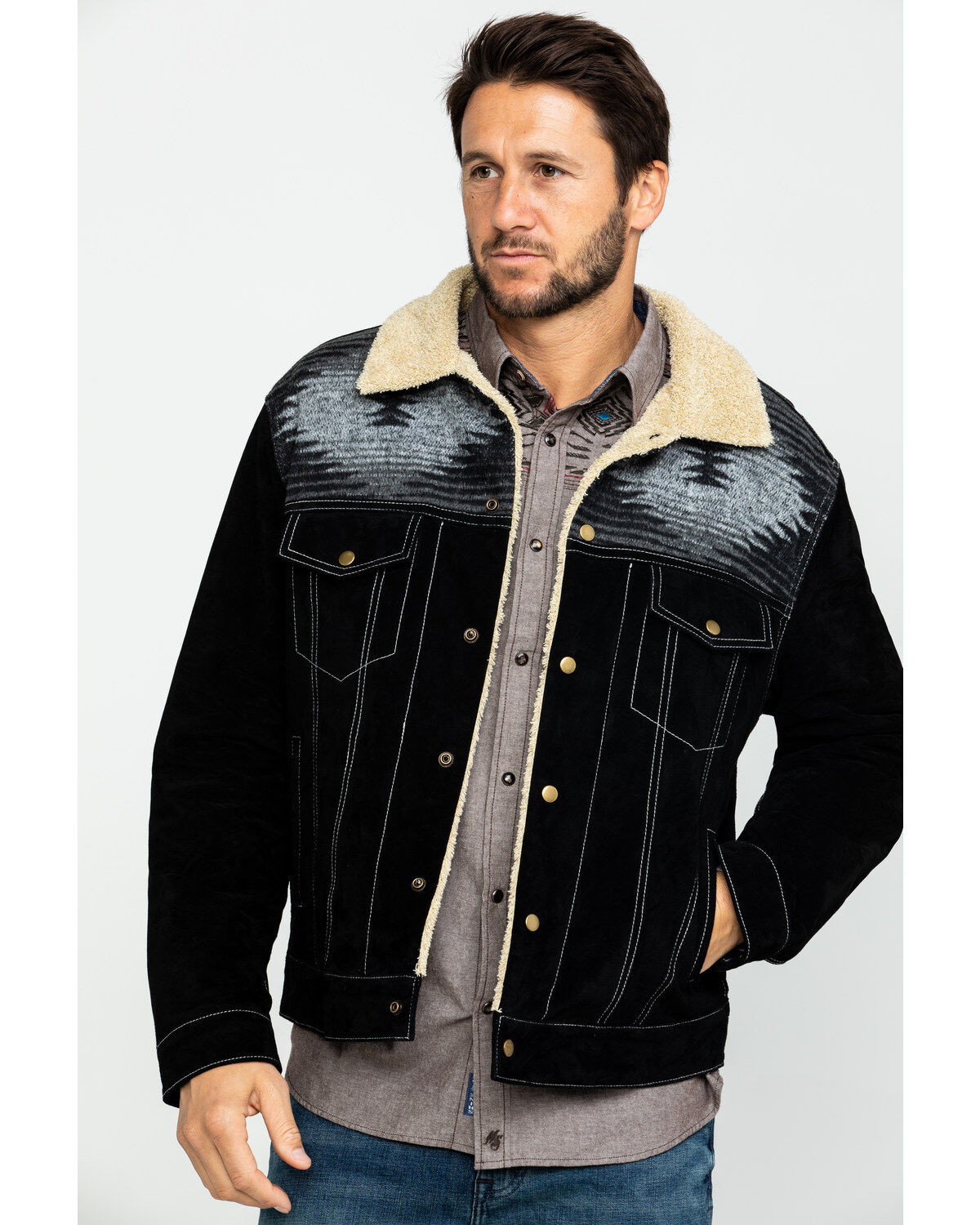 Men's Scully Boar Suede Jean Jacket