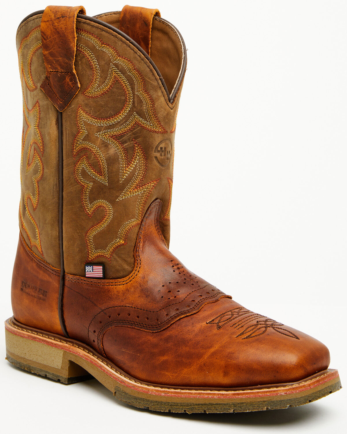 Men's Double H Boot Barn Exclusive Domestic Pull-On Work Boots - Steel