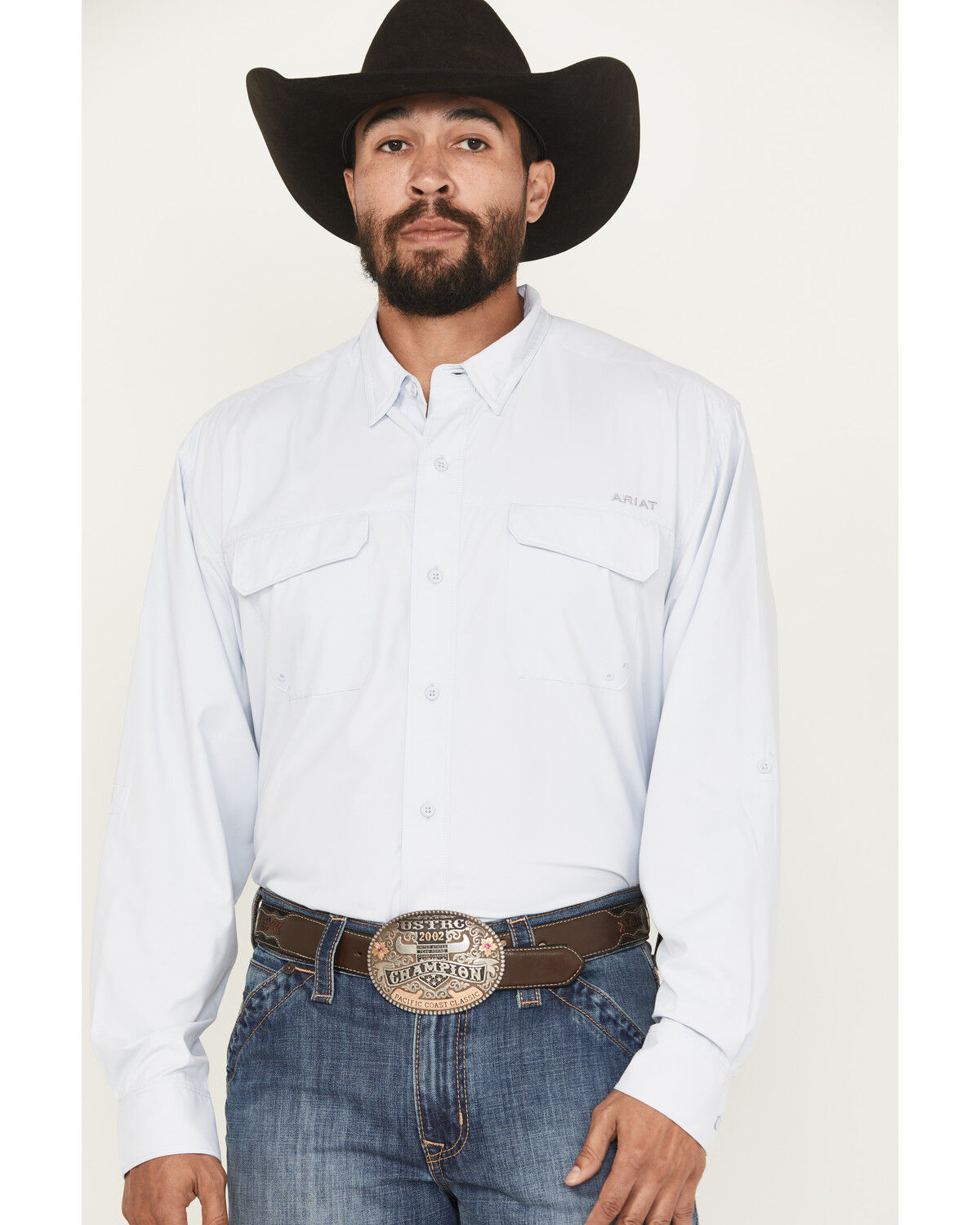 Men's Ariat VenTek Outbound Solid Long Sleeve Button-Down Western Shir