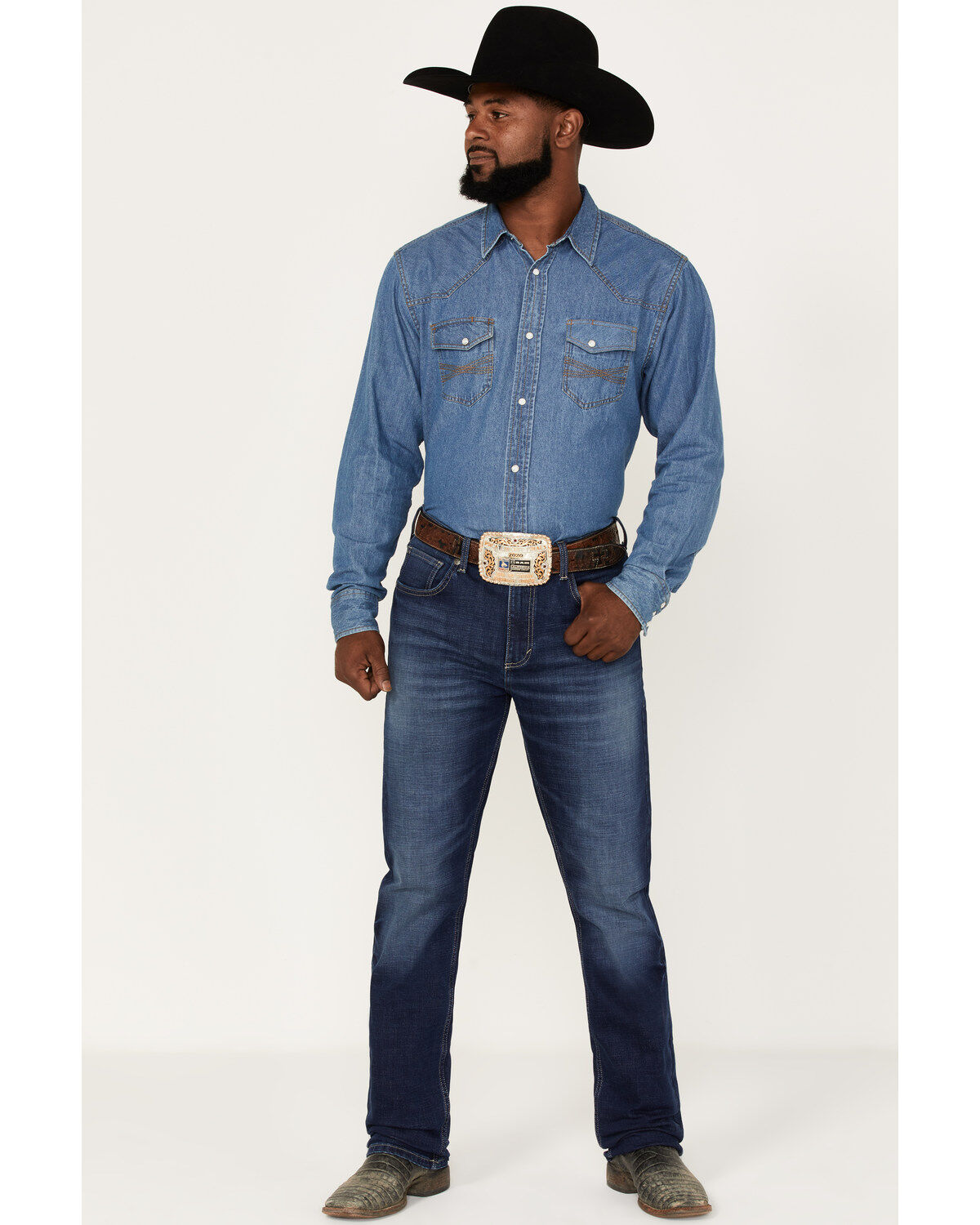 Men's Wrangler 20X 44MWX Fawnbrook Dark Wash Slim Straight Stretch Den