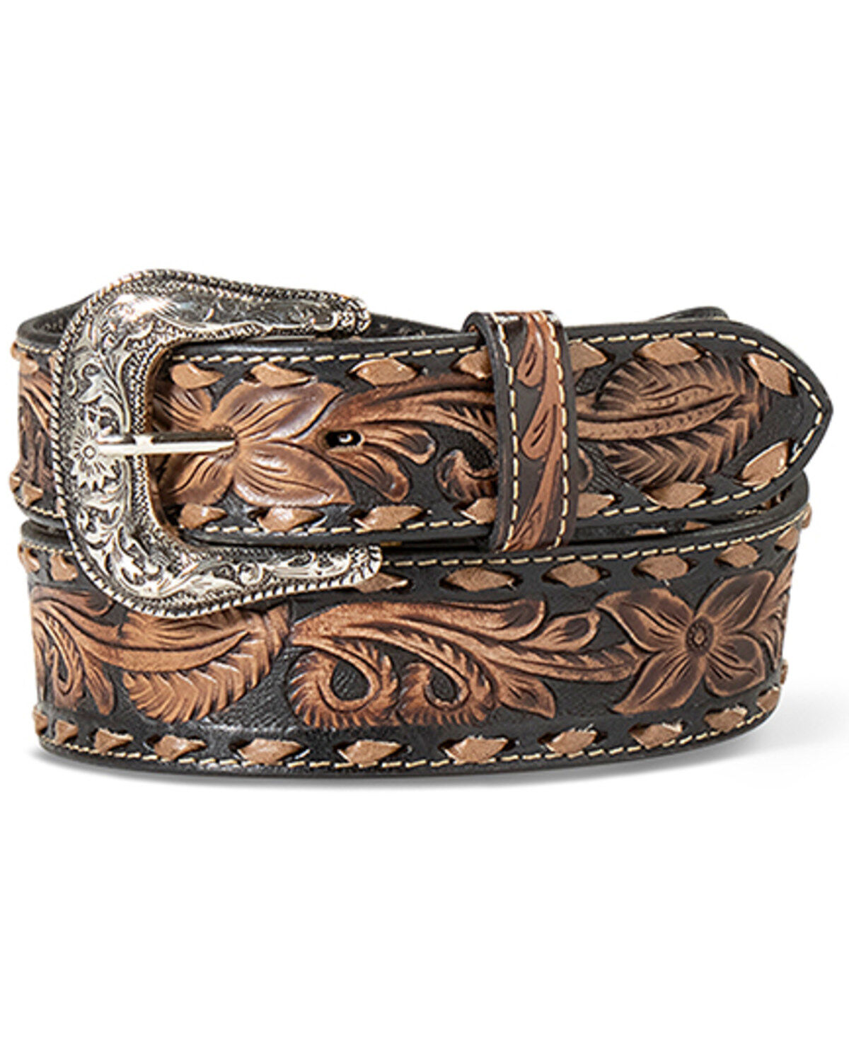 Men's Ariat Floral Tooled Belt