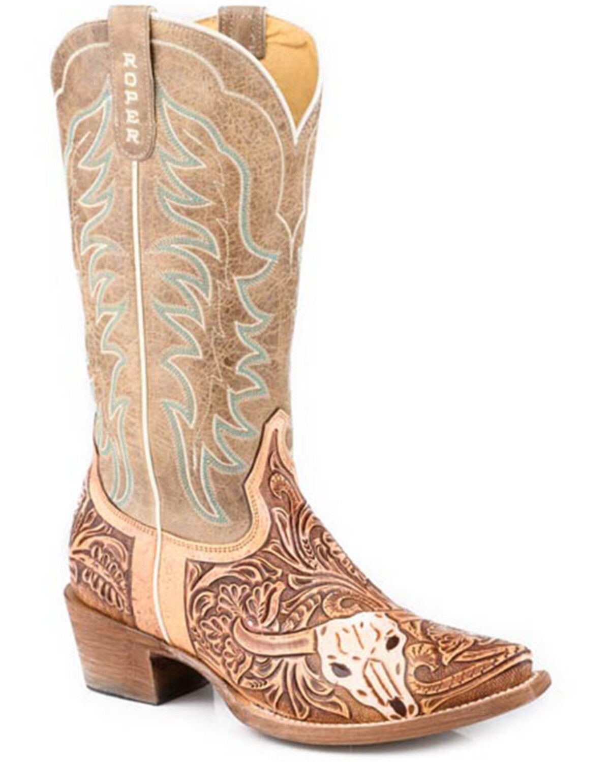 Women's Roper Cattle Cate Western Boots - Snip Toe