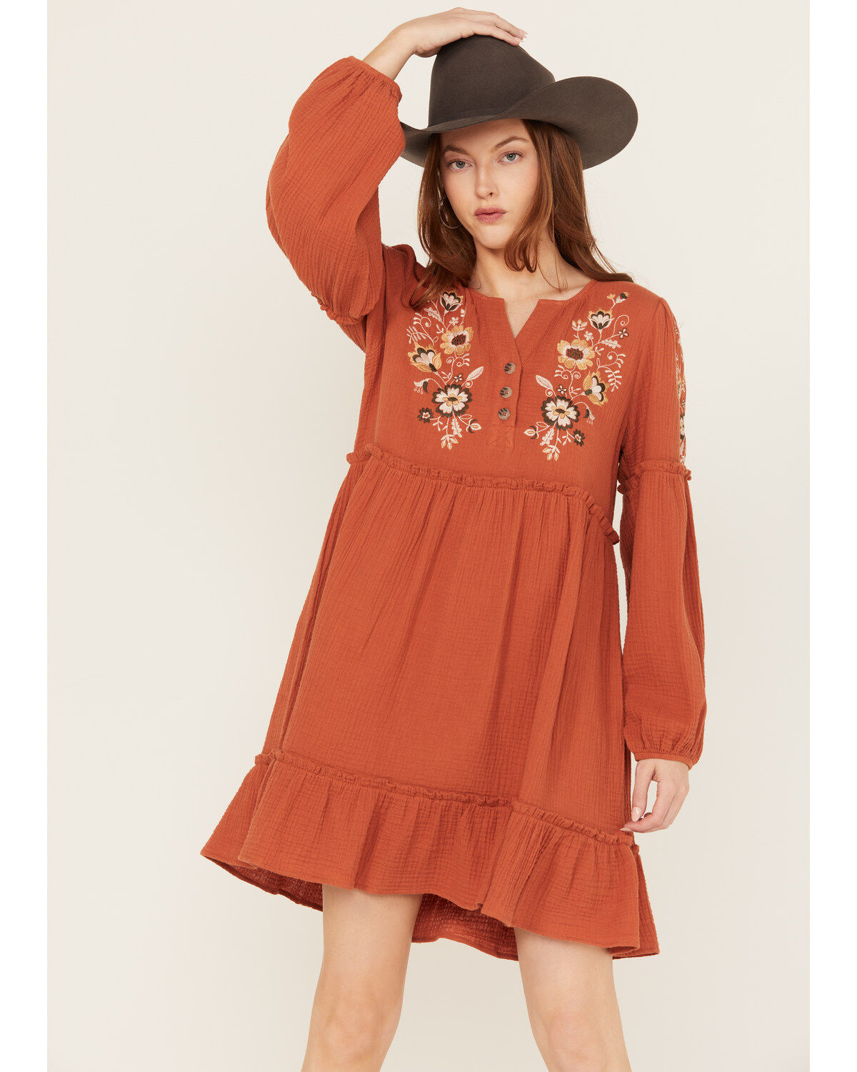Women's Jolt Embroidered Gauze Mini Dress