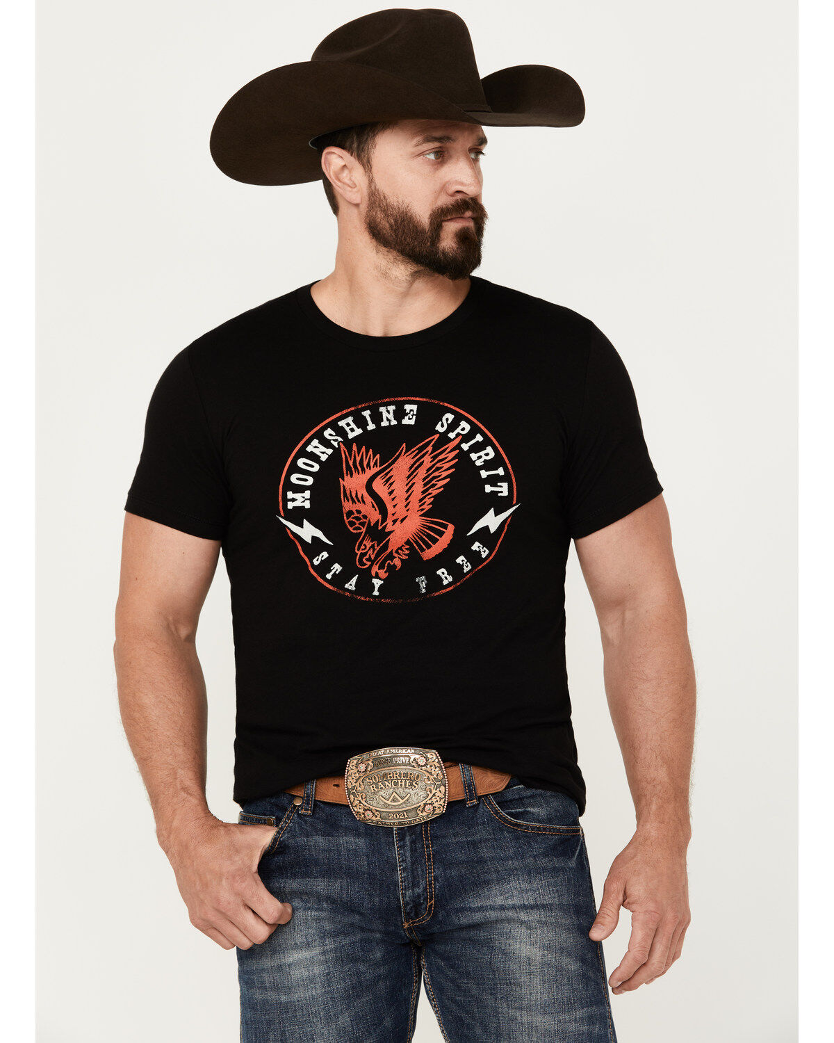 Men's Moonshine Spirit Eagle Short Sleeve Graphic T-Shirt