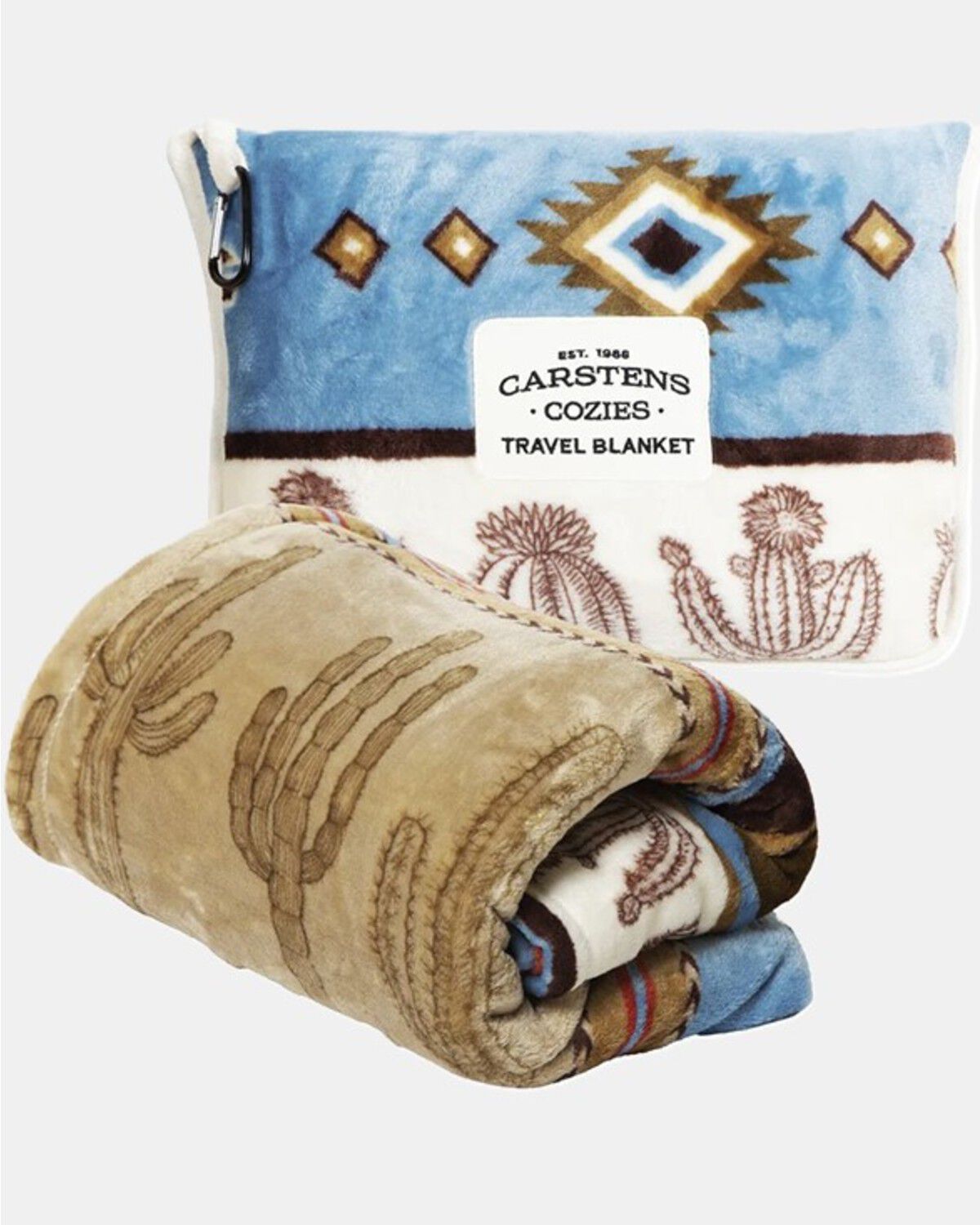 Carstens Home Cactus Stripe Travel Blanket