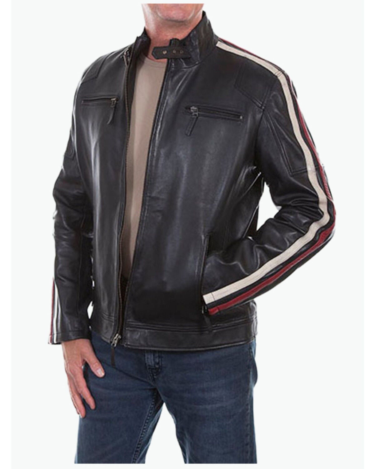 Men's Scully Leatherwear Black Lamb Riding Jacket - Big