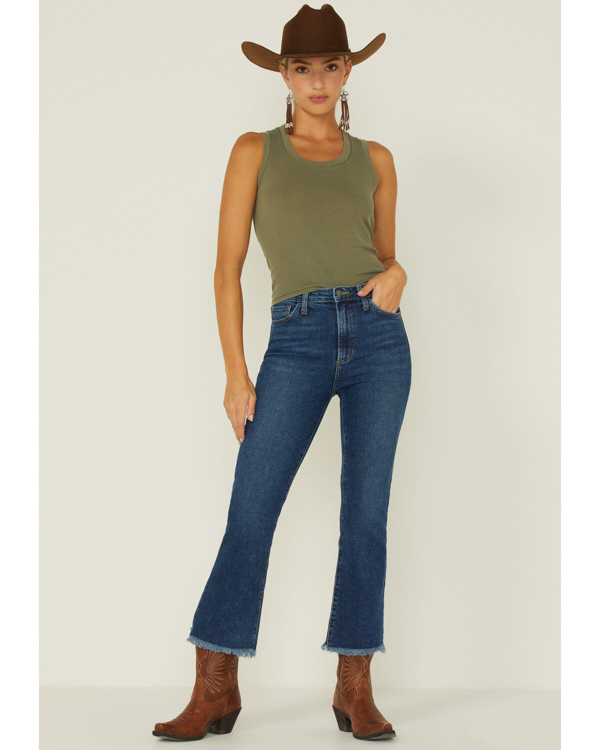 Just Black Denim Dark Wash Kick Flare Jeans