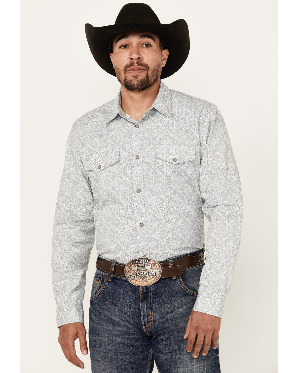 Men's Gibson Trading Co Pavement Medallion Print Long Sleeve Pearl Sna