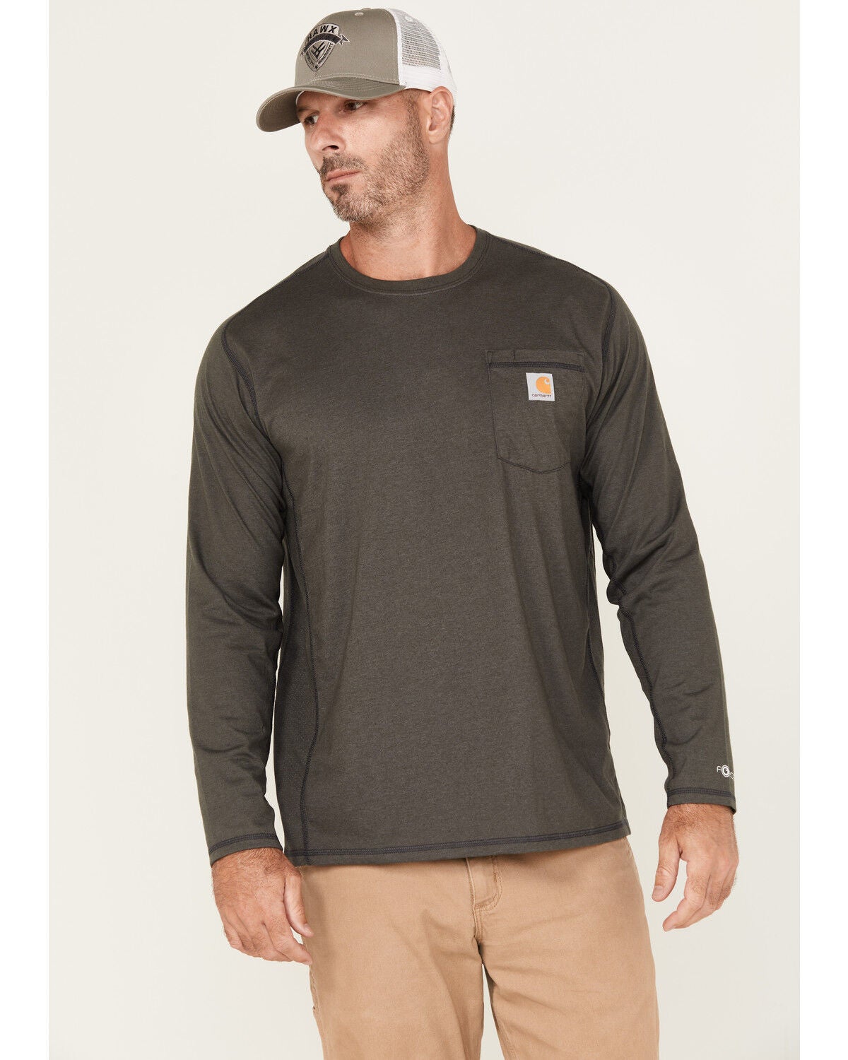 Men's Carhartt Force Relaxed Fit Midweight Long Sleeve Pocket T-Shirt