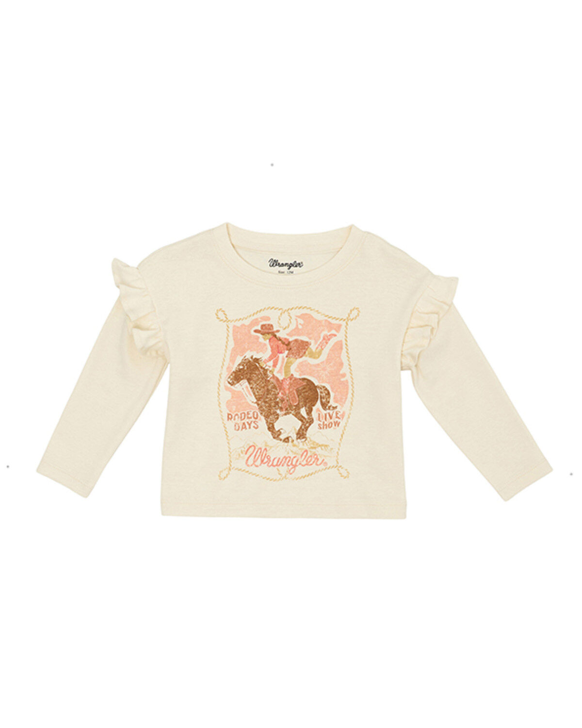 Girls' Wrangler Toddler Cowgirl Long Sleeve Graphic Tee