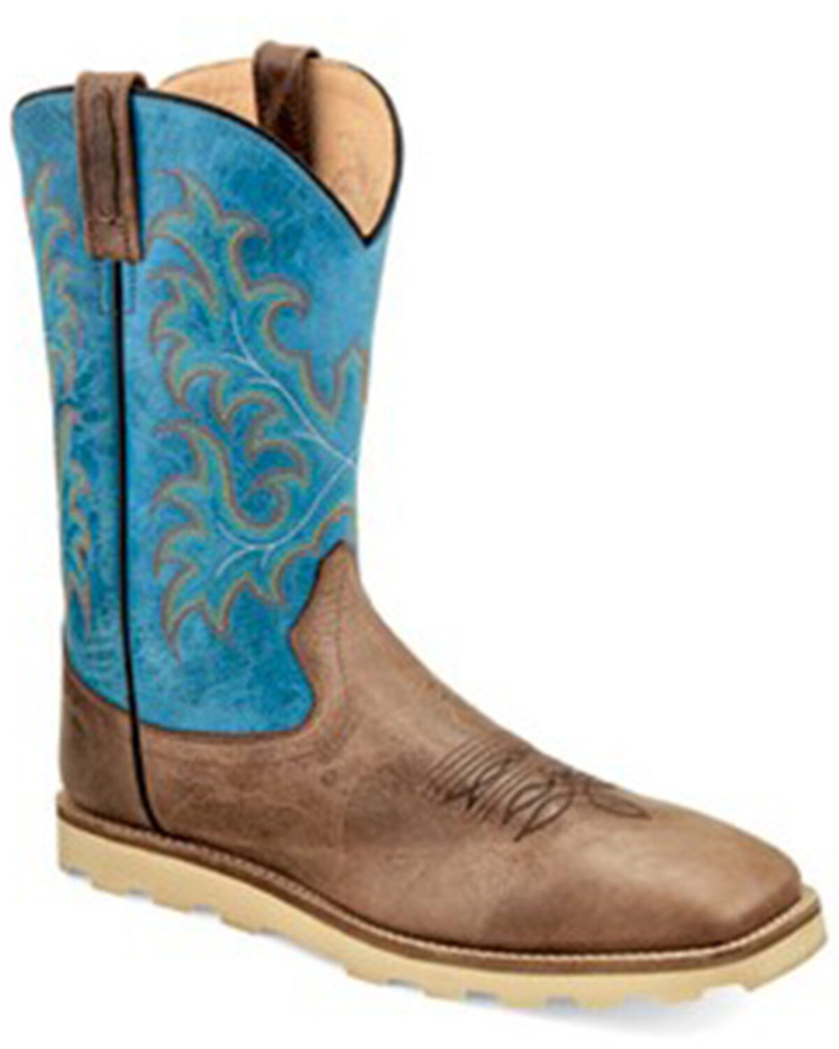 Men's Old West Western Boots - Broad Square Toe