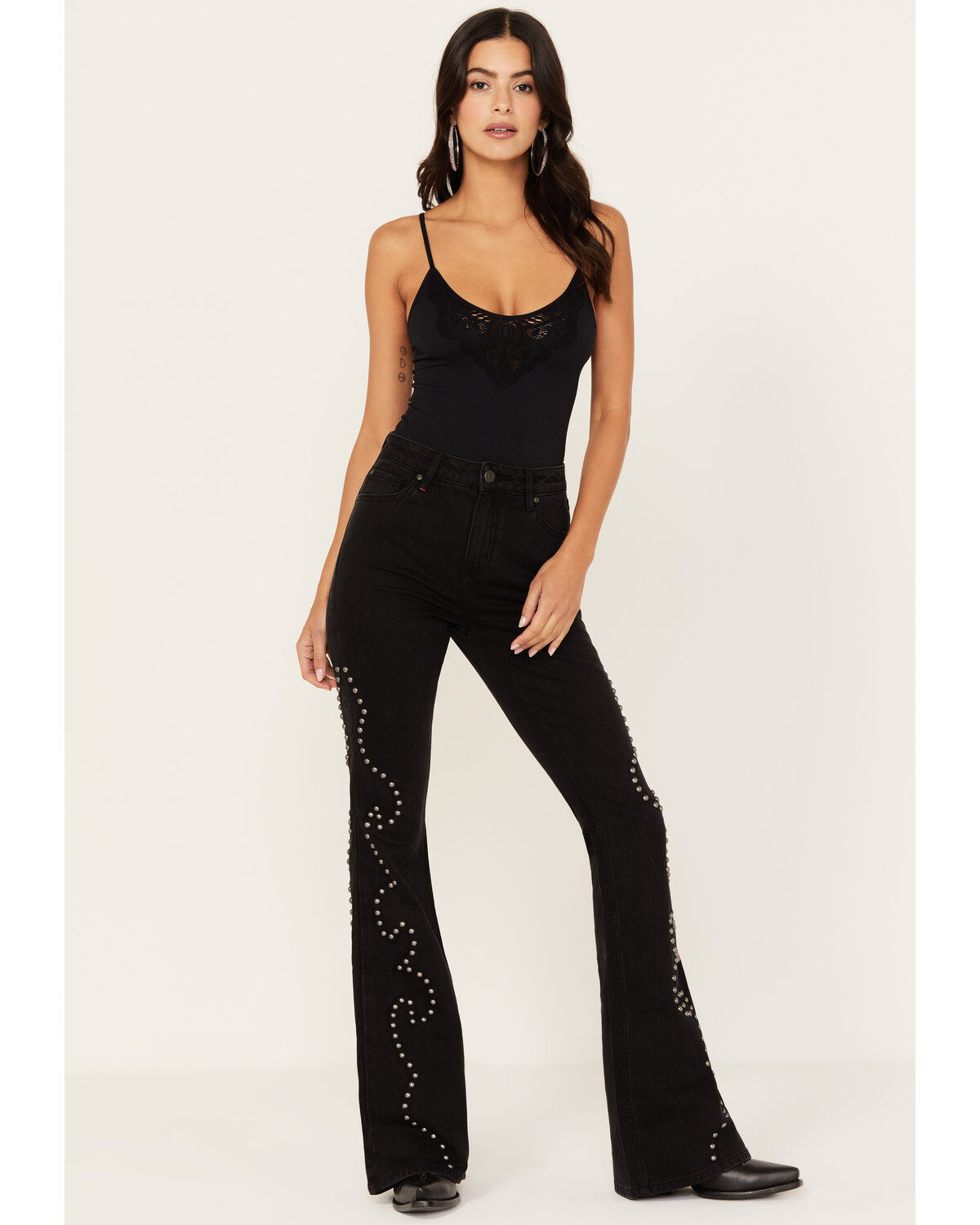 Women's Idyllwind Alameda High Risin Studded Stretch Flare Jeans
