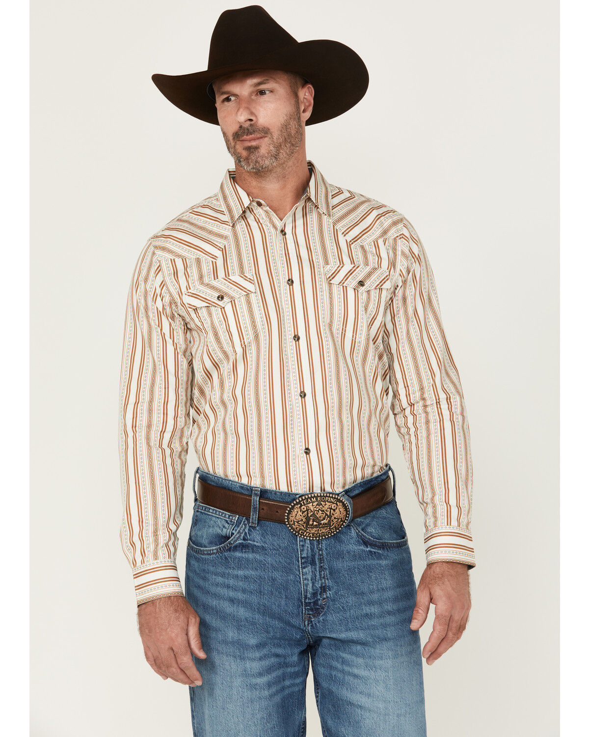 Men's Cody James Sierra Southwestern Striped Long Sleeve Snap Western