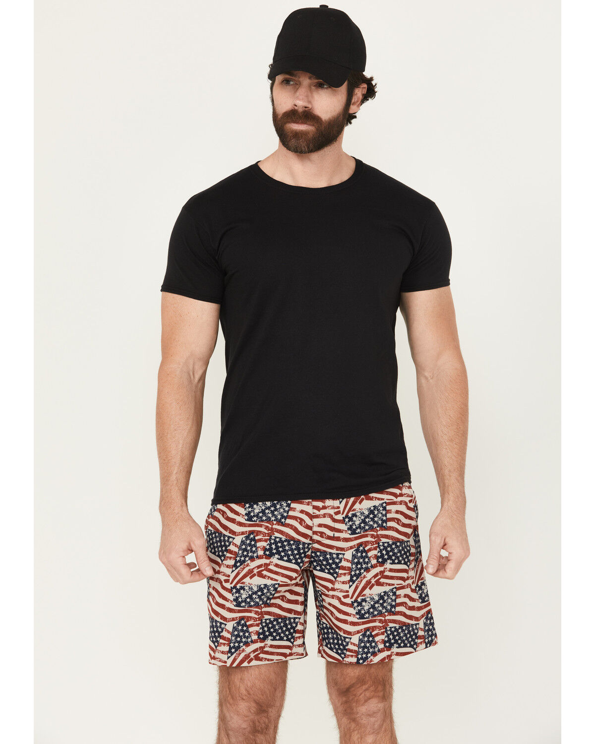 Men's Ariat US Flag Print Tek Shorts