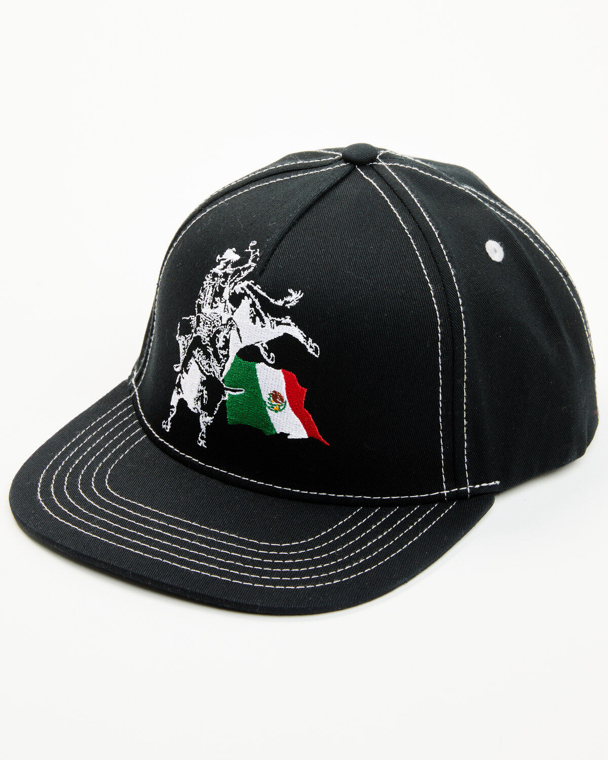 Men's Cowboy Hardware Mexico Flag Bull Rider Ball Cap