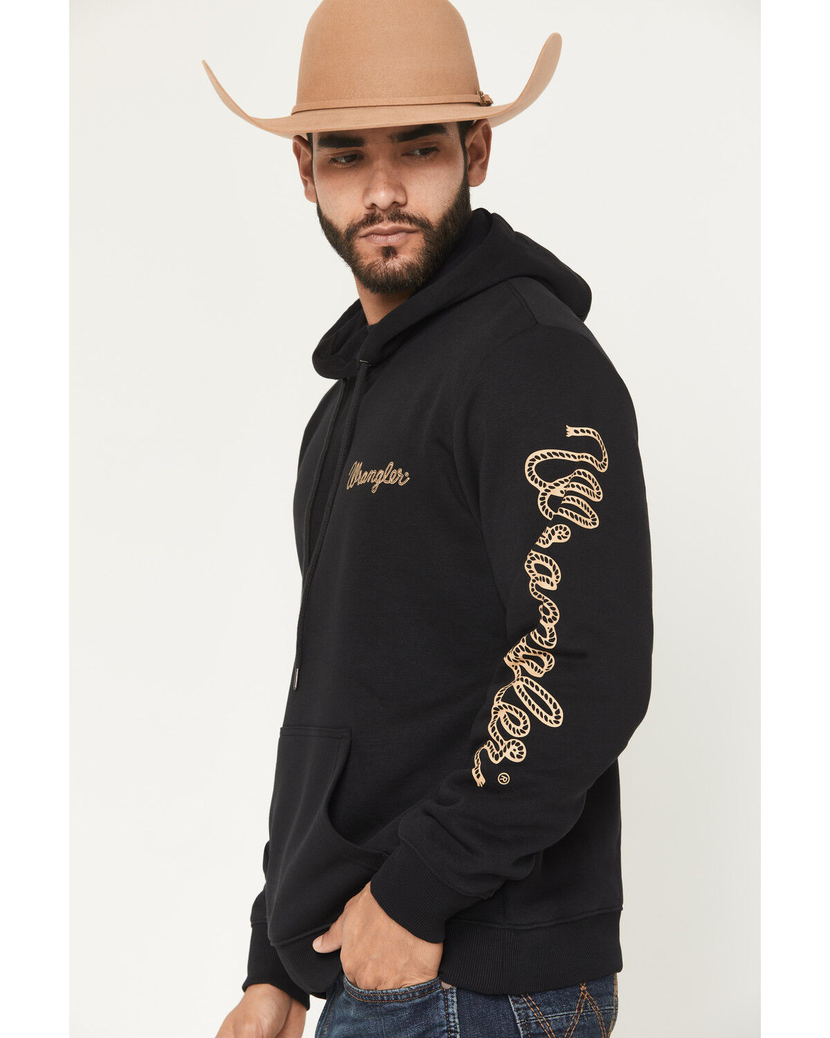 Men's Wrangler Logo Graphic Hooded Sweatshirt