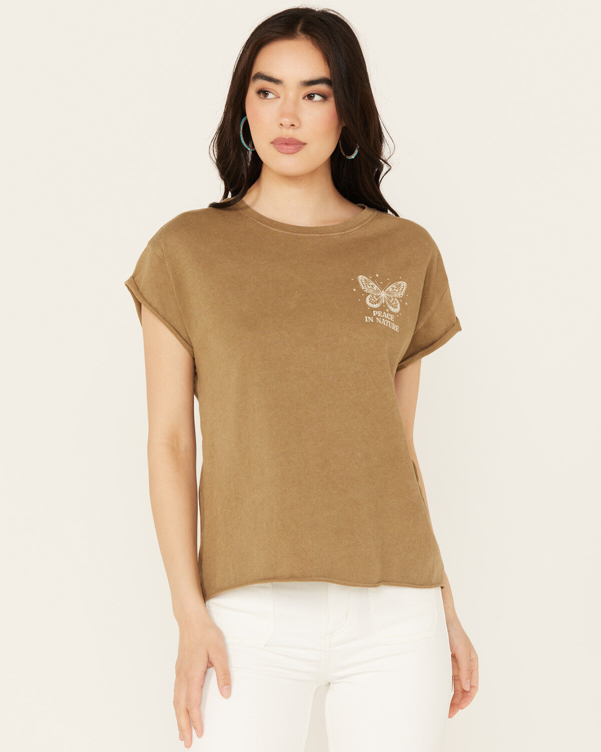 Women's Cleo + Wolf Burnout Butterfly Relaxed Graphic Tee