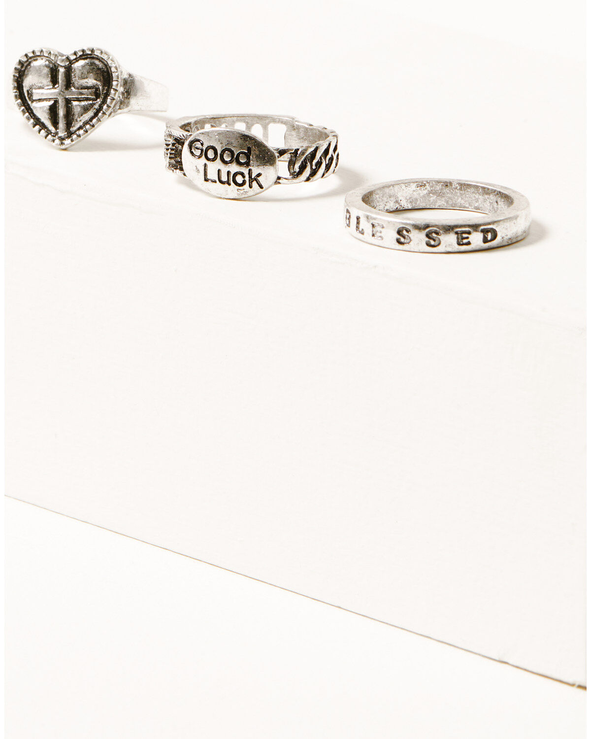Women's Shyanne Heart Cross Ring Set