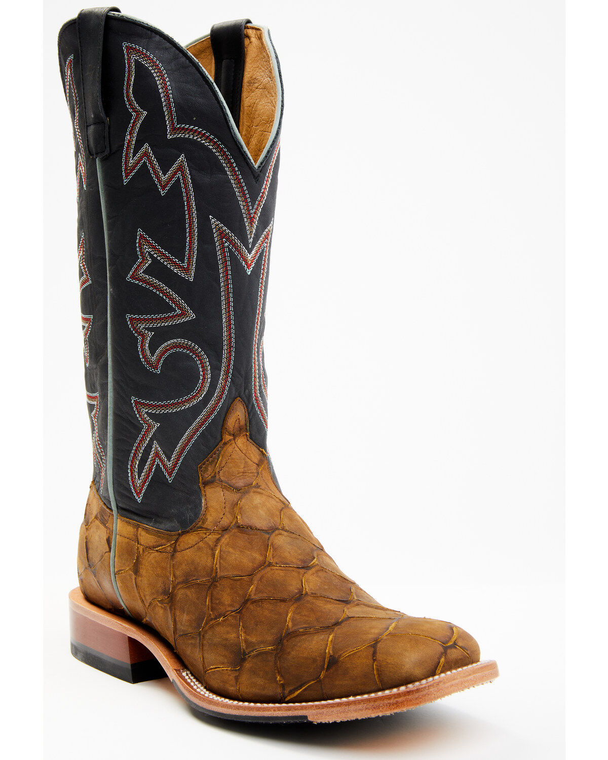 Men's Horse Power Honey Filet Of Fish Print Western Boots - Square Toe