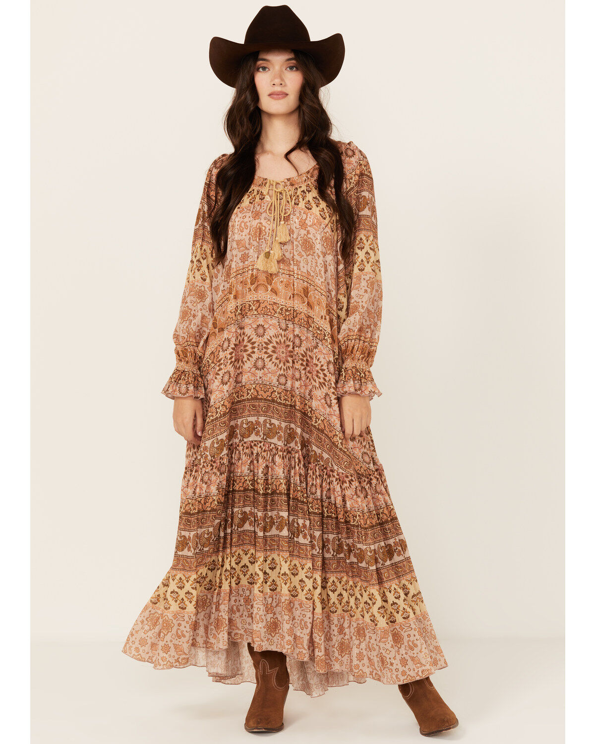 Women's Spell Lovers Beack Border Print Maxi Dress