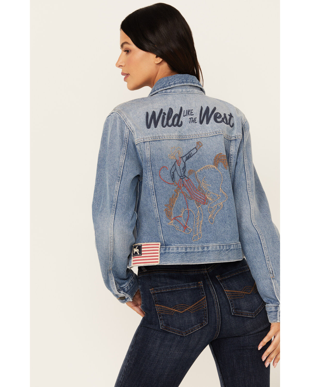 Women's Idyllwind Rigid Foster Medium Wash Embroidered Trucker Jacket