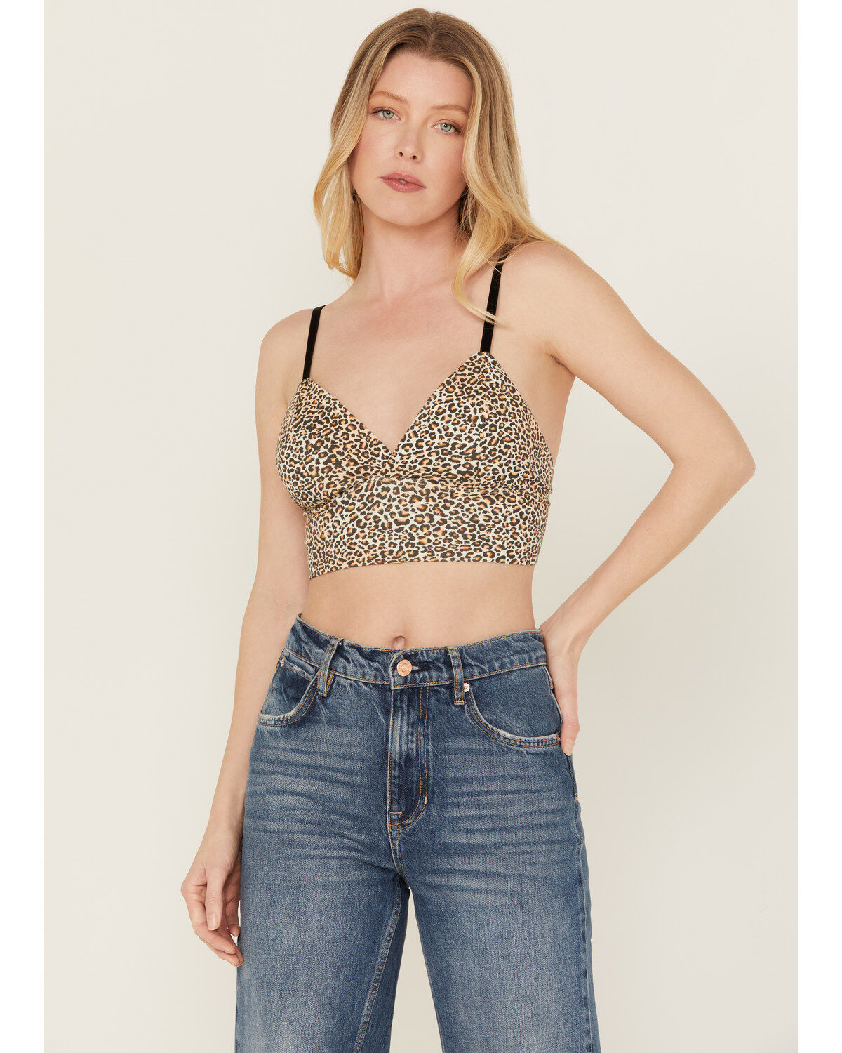 Women's Discreture Longline Leopard Bralette