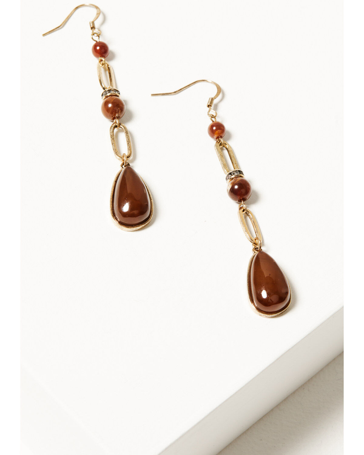 Women's Shyanne Summer Moon Antique Gold Chain Drop Earrings