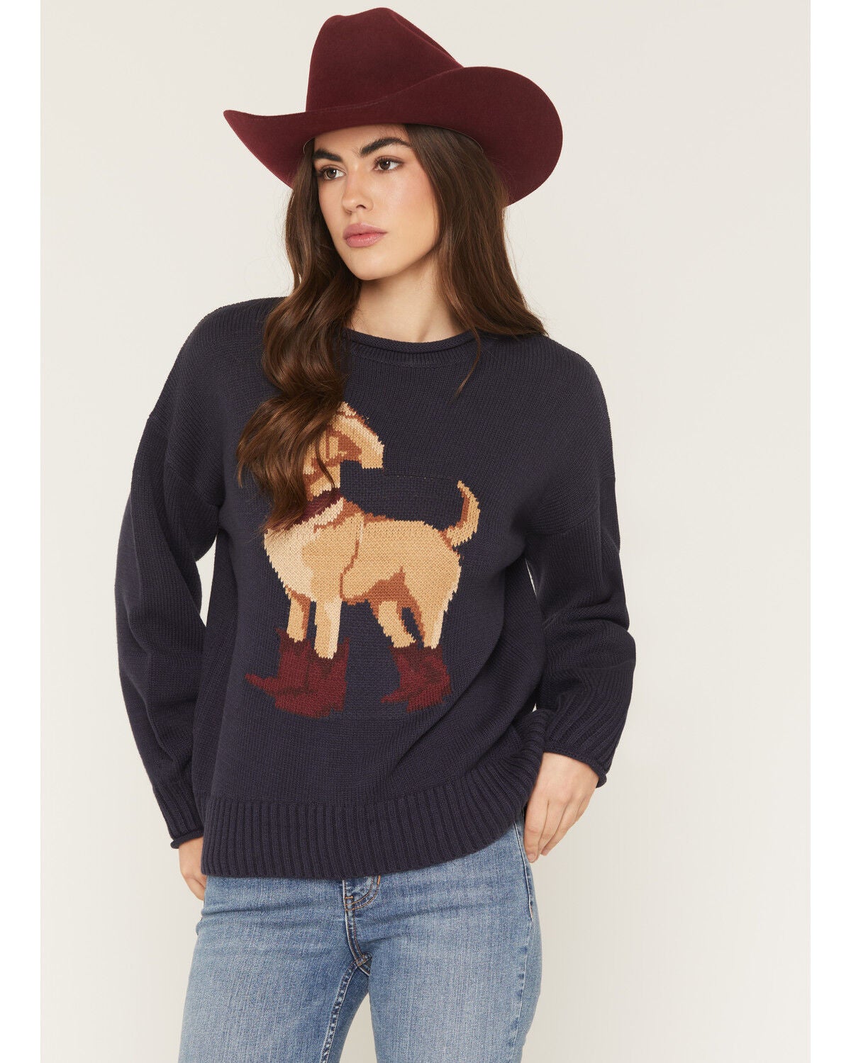 Women's Wishlist Cowboy Dog Sweater