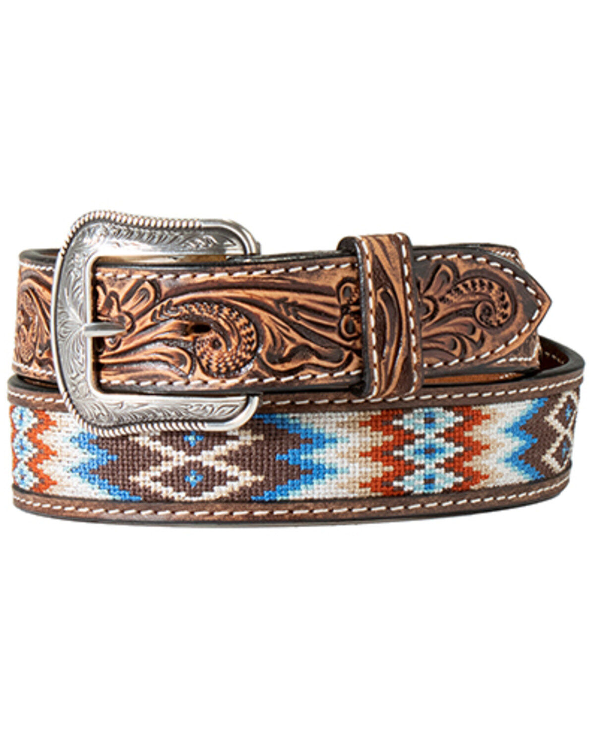 Men's M & F Western Southwestern Embroidered Belt
