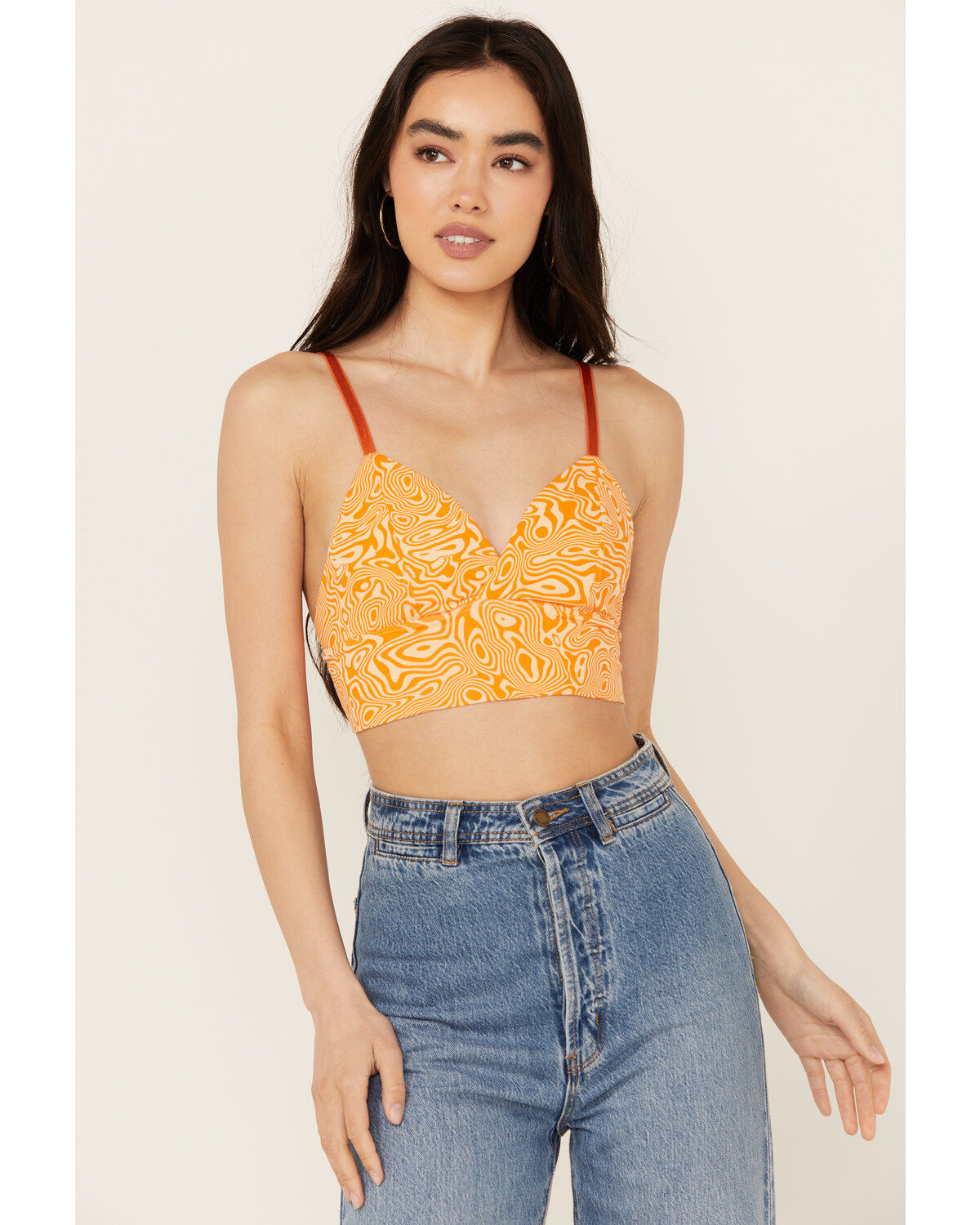 Women's Discreture Longline Printed Bralette