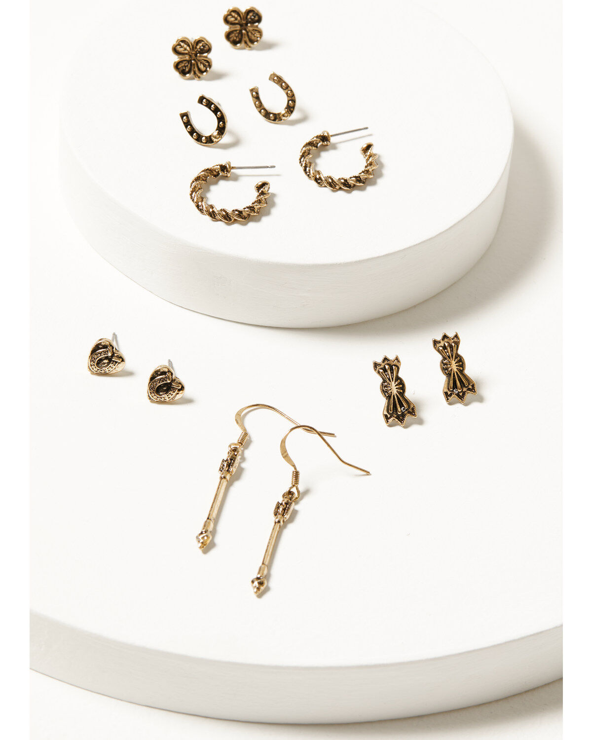 Women's Shyanne Summer Moon Antique Gold Earring Set - 6 Piece