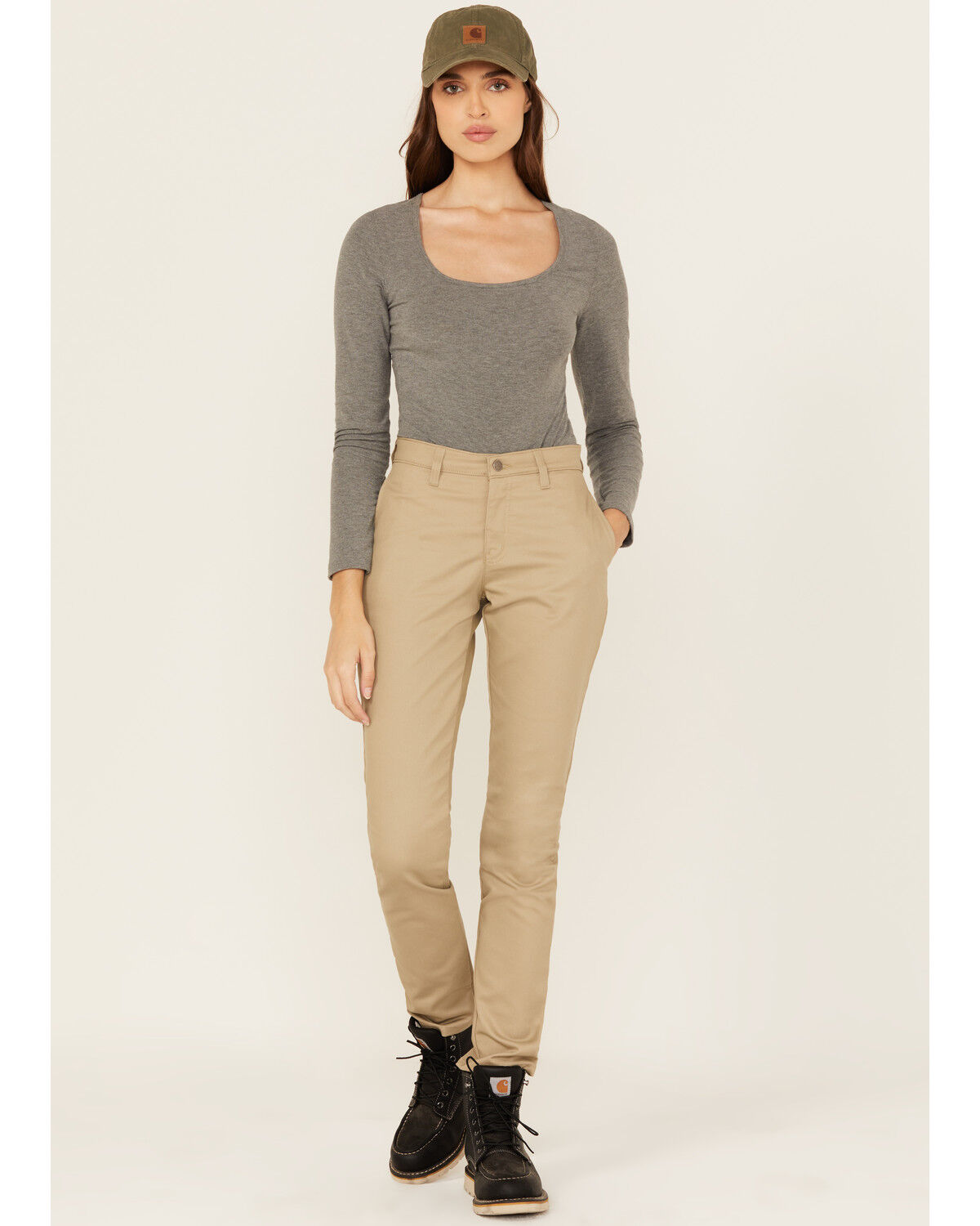 Women's Dickies Mid Rise Skinny Stretch Twill Work Pants