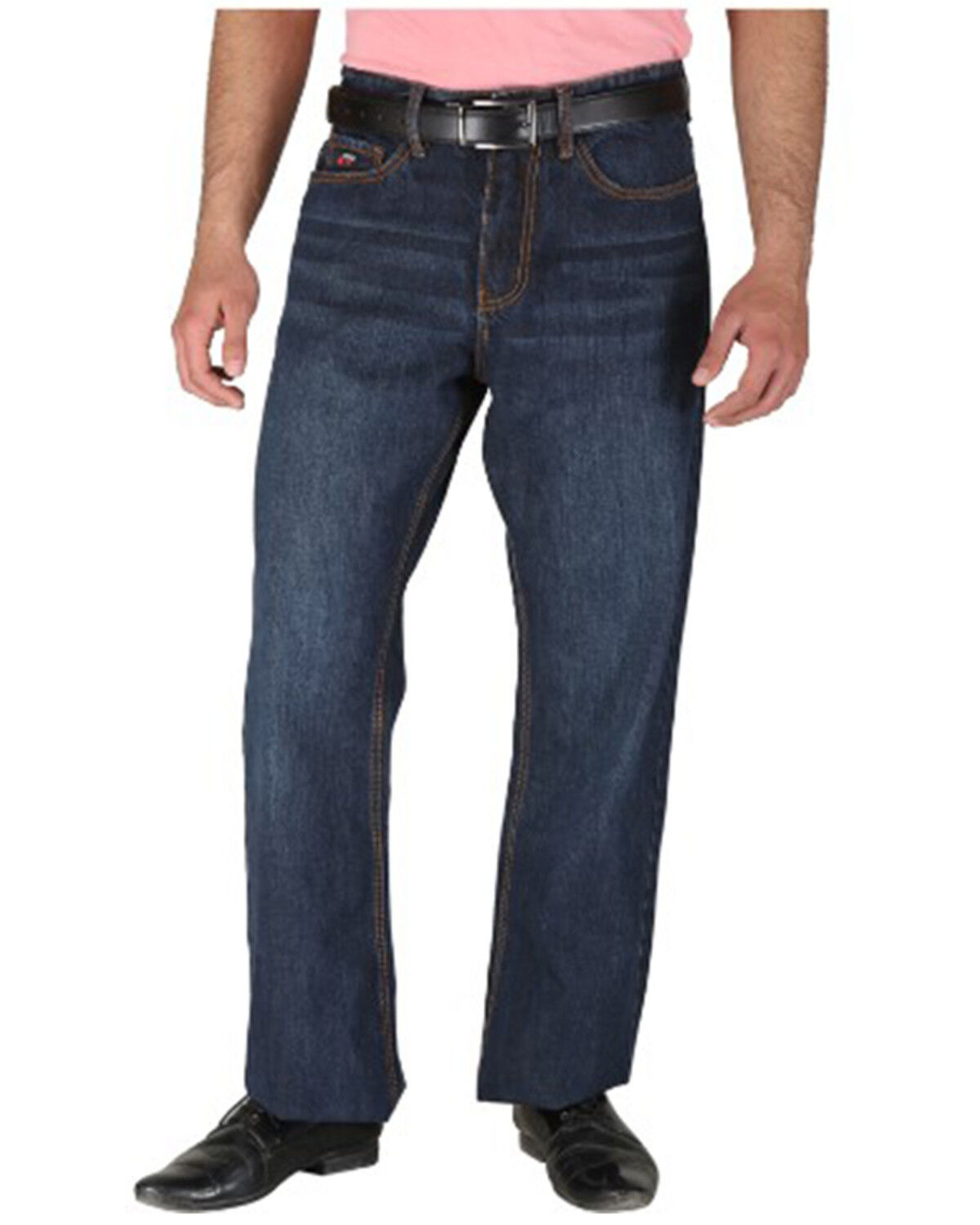 Men's Forge Workwear FR Cross Hatch Medium Wash Inherent Relaxed Bootc