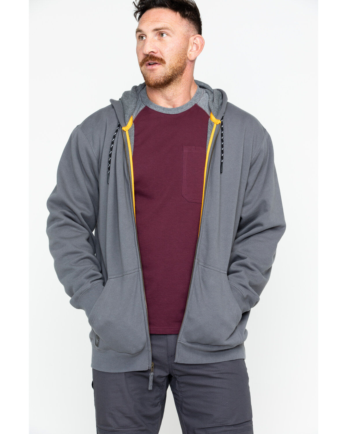 Men's Hawx Zip-Front Hooded Work Jacket